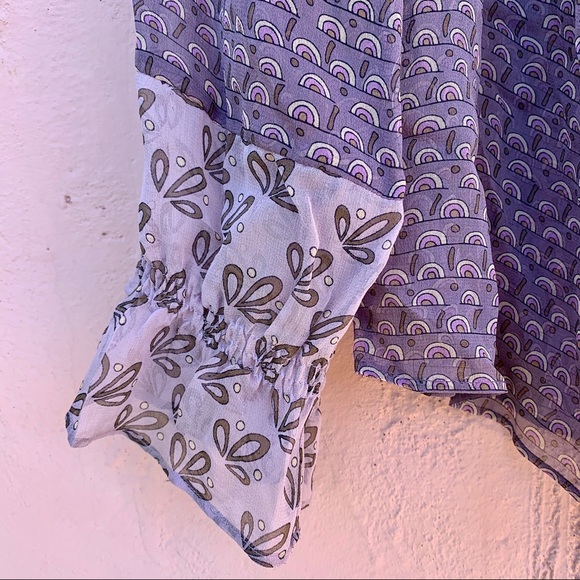 Laundry by Shelli Segal Silk Gypsy Peasant Top - Picture 7 of 8